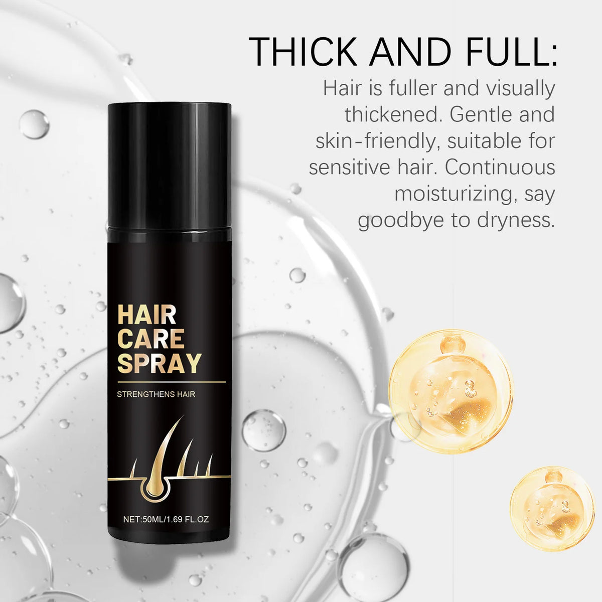 Hair Care Spray Nourish Gentle Skin-Friendly Moisturizing Quick Penetration Lightweight Shine Styling Damage Hair Root Treatment