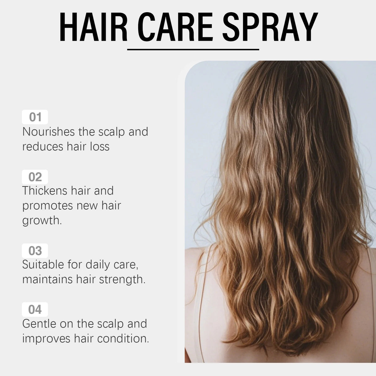 Hair Care Spray Nourish Gentle Skin-Friendly Moisturizing Quick Penetration Lightweight Shine Styling Damage Hair Root Treatment
