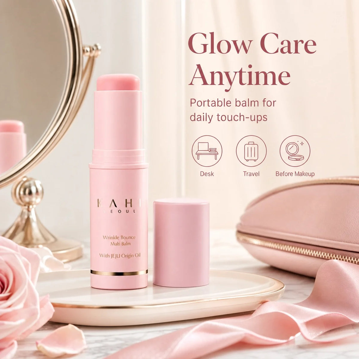 Korean Skin Care KAHI Wrinkle Bounce Multi Balm Stick,All-in-One Deep Hydrating Lip Balm Eye Cream Neck Cream Gift for Women