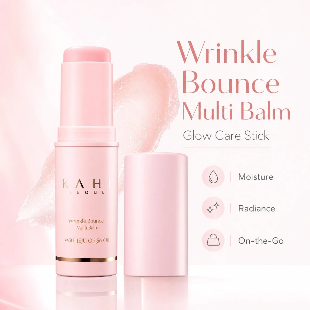 Korean Skin Care KAHI Wrinkle Bounce Multi Balm Stick,All-in-One Deep Hydrating Lip Balm Eye Cream Neck Cream Gift for Women