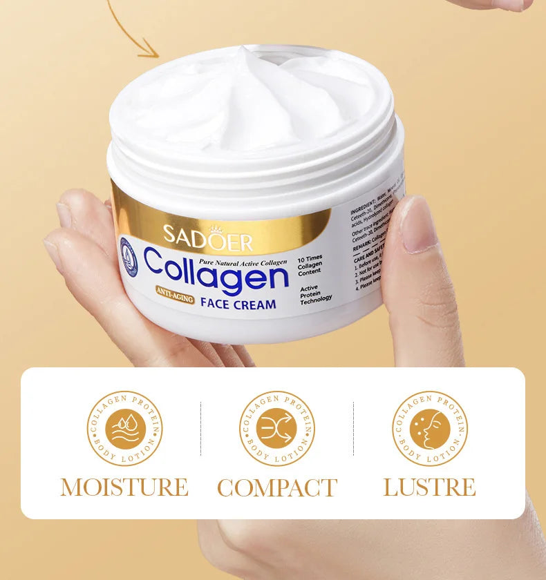 SADOER Collagen Firming Face Cream sknicare Moisturizing Hydrating Face Creams Faical Cream Beauty Face Skin Care Products